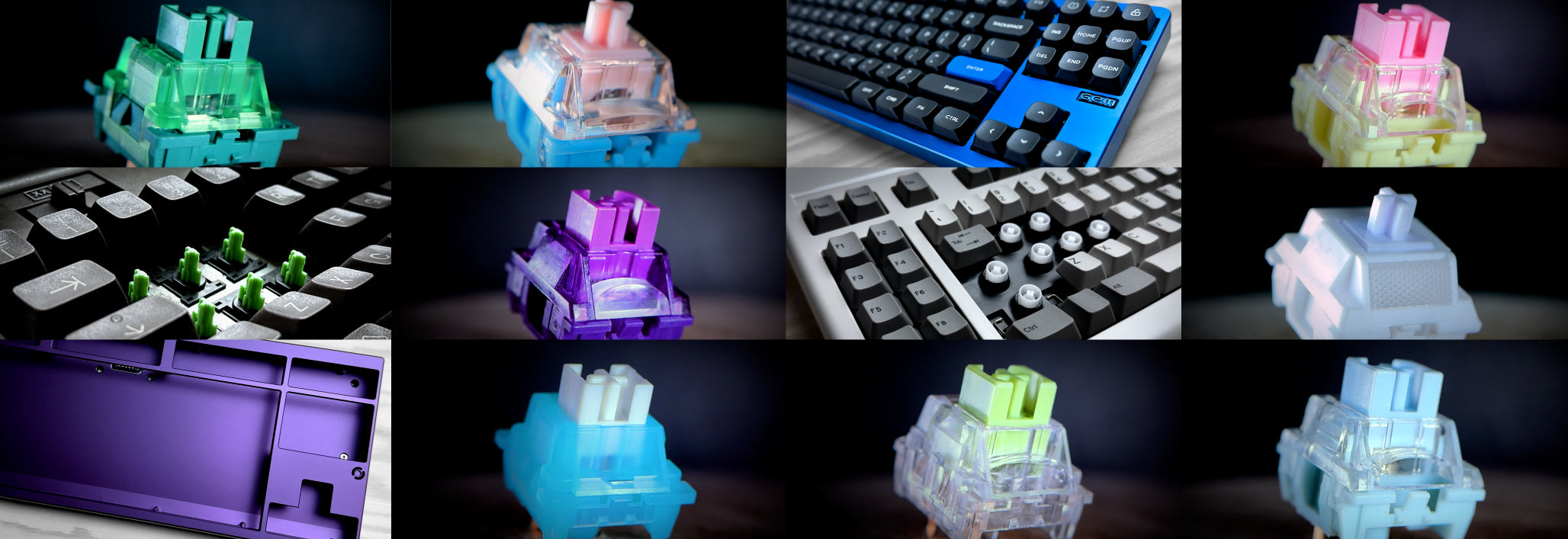 Click and Thock Keyboards switches banner